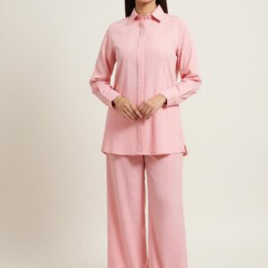 Blush Pink Poly Cotton Co-ord Sets